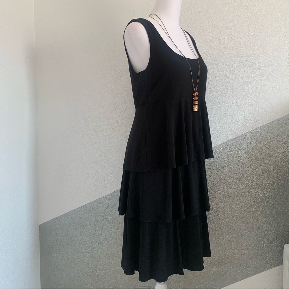 Tiana B  Tiered  Black Dress Size Small
